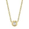 0.05Ct Diamond Bezel Necklace - Image 2