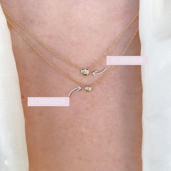 0.05Ct Diamond Bezel Necklace - Image 3