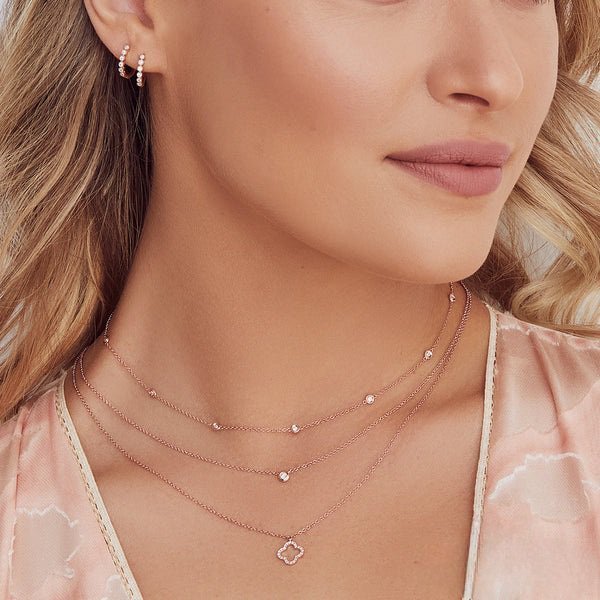 0.05Ct Diamond Bezel Necklace - Image 4