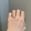 2.5 Carat Brilliant Oval Cut Engagement Diamond Ring - Image 3