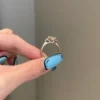 2.5 Carat Brilliant Oval Cut Engagement Diamond Ring - Image 7