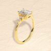 2.5ct Emerald Cut Engagement Ring with Marquise and Round Side Stones - Image 2