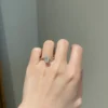 2 Carat Brilliant Elongated Oval Cut Hidden Solitaire Engagement Ring