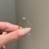 2 Carat Brilliant Elongated Oval Cut Hidden Solitaire Engagement Ring - Image 4