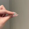 2 Carat Brilliant Elongated Oval Cut Hidden Solitaire Engagement Ring - Image 7
