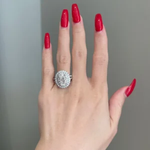 3.5 Carat Oval Cut Engagement Diamond Ring