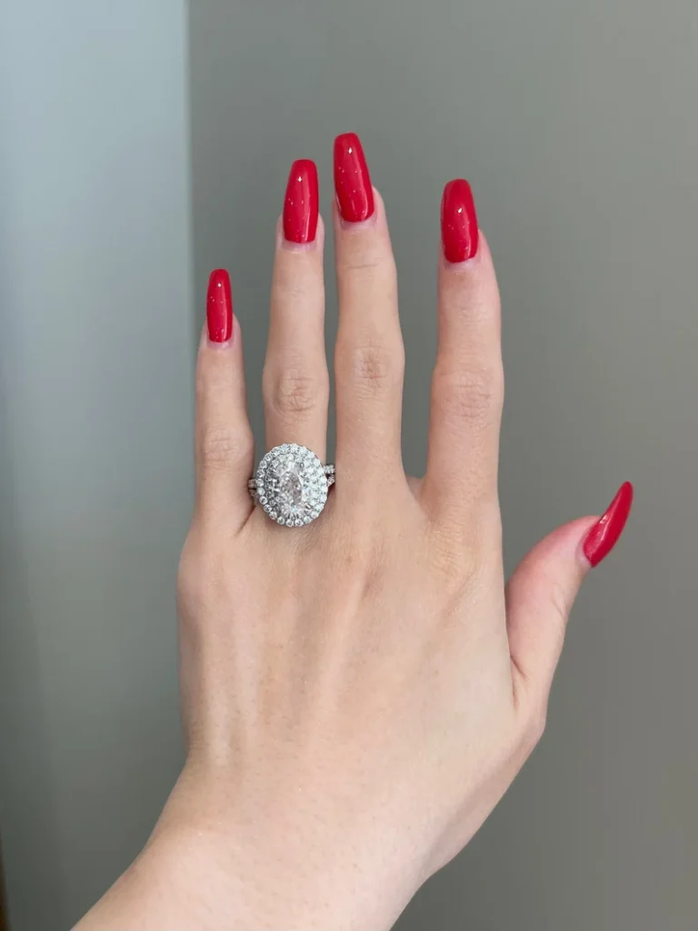 3.5 Carat Oval Cut Engagement Diamond Ring