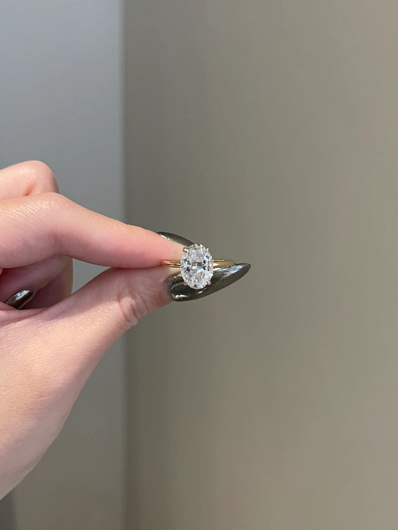 3.5 Carat Oval Cut Solitaire Engagement Ring