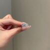 3.5ct Brilliant Round 4-Prong Baguettes Side Stones Ring