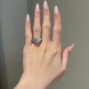 3.5ct Brilliant Round 4-Prong Baguettes Side Stones Ring - Image 2