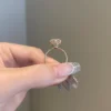 Gold-plated sterling silver engagement ring with slim 1.5mm band