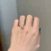 3 Carat Crushed Ice Radiant 4-Prong Halo Solitaire Engagement Ring