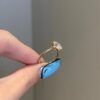 925 sterling silver engagement ring with thick gold plating