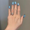 Three carat cushion diamond ring in 925 sterling silver