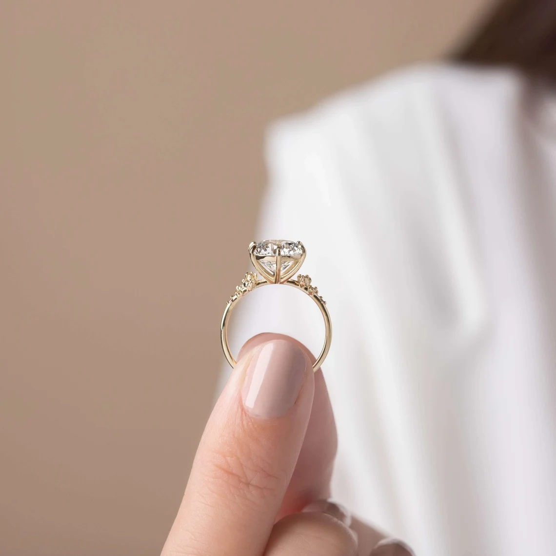 3 CT Round Cut 925 Sterling Silver Diamond Snowdrift Ring Engagement Ring - Image 6