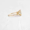 Gold plated 925 sterling silver ring with a slim 1.5 MM band
