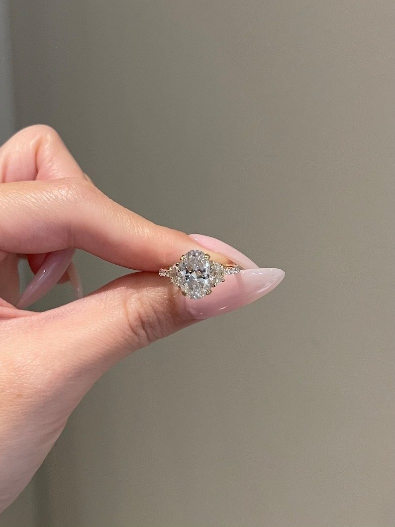 3ct Oval Cut Engagement Diamond Ring