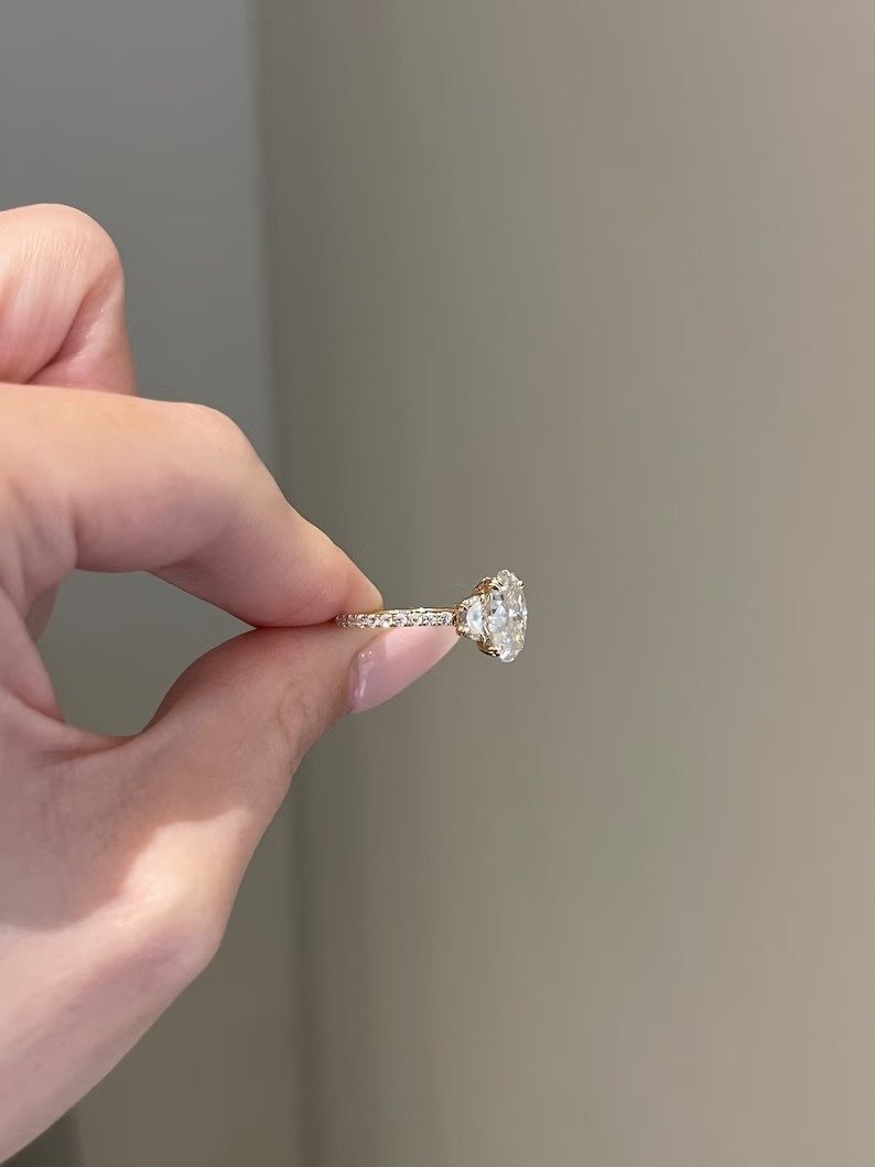 3ct Oval Cut Engagement Diamond Ring - Image 6