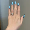 Halfway eternity ring with a clean bezel setting and balanced sparkle
