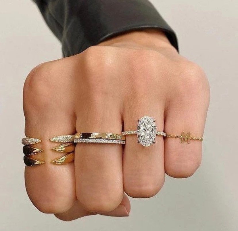 4 Carat Oval Engagement Ring 925 Sterling Silver - Image 3