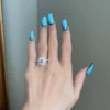 5 Carat Brilliant Round 6-Prong High Profile Pav Engagement Ring