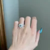 5 Carat Brilliant Round 6-Prong High Profile Pav Engagement Ring - Image 2
