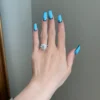 5 Carat Brilliant Round 6-Prong High Profile Pav Engagement Ring - Image 3