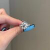 5 Carat Diamond 925 Sterling Silver Engagement Ring - Image 5