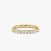 7 Diamond Stacking Ring with slim sterling silver band
