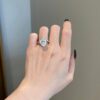 8 Carat Oval Cut Engagement Ring 925 Sterling Silver - Image 2