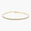 9235 Silver Stackable Diamond Bar Bracelet