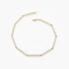 9235 Silver Stackable Diamond Bar Bracelet - Image 3