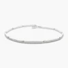 9235 Silver Stackable Diamond Bar Bracelet - Image 5