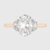 925 Silver 1.50Ct Oval Cut Diamond Engagement Ring