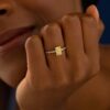 925 Silver 1.5ct Emerald Cut Solitaire Engagement Ring