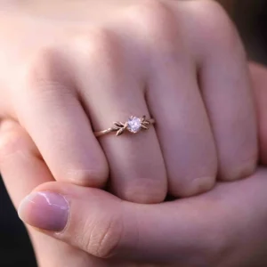 925 Silver 1 Ct Diamond Engagement Ring