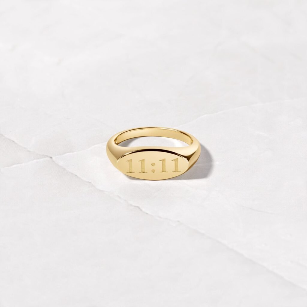 925 Silver 11:11 Signet Ring
