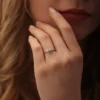 925 Silver 1Ct Diamond Engagement Ring