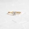 925 Silver 1CT Round Cut Diamond Engagement Solitaire Ring