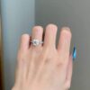 925 Silver 2.2Ct Cushion Cut Diamond Engagement Ring