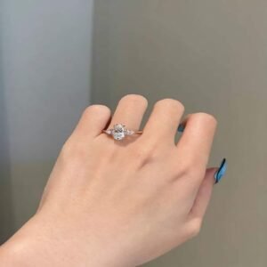 925 Silver 2.5CT Oval Cut Diamond Engagement Ring