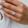 925 Silver 2.90Ct Oval Cut Diamond Engagement Ring - Image 2