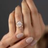 Gold-plated sterling silver ring with a polished finish