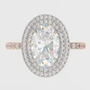 925 Silver 3.00Ct Oval Cut Diamond Engagement Ring