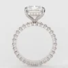Thick gold plated engagement ring with a 3.00 carat Premium CZ Diamond