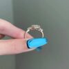 925 sterling silver ring with a 3.5ct oval cut centre stone