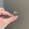 925 Silver 3.5CT Round Brilliant Diamond Solitaire Engagement Ring - Image 3