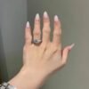 925 Silver solitaire engagement ring with round-cut centre stone
