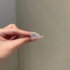 Engagement ring with premium CZ diamond and solitaire setting