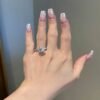 925 Silver engagement ring with a 3.5CT round-cut CZ diamond